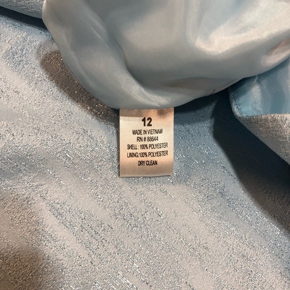 John Meyer Womens Dress 12 Blue Sleeveless Shift Pockets Back Slit Side Zip - Picture 4 of 11